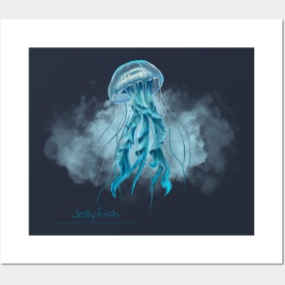 Blue Jellyfish Posters and Art